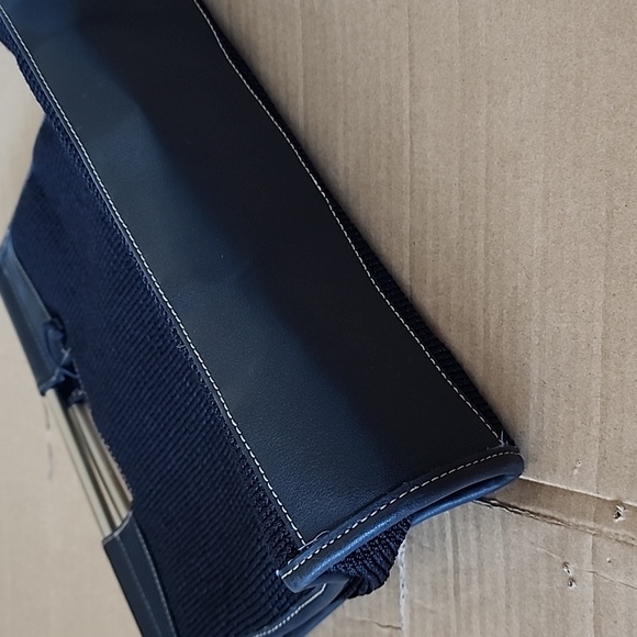 The Sak black clutch purse with metal handle bars - Picture 5 of 12